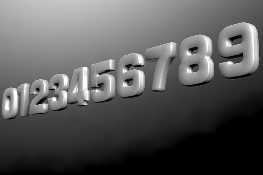 数字の3D素材(unity)