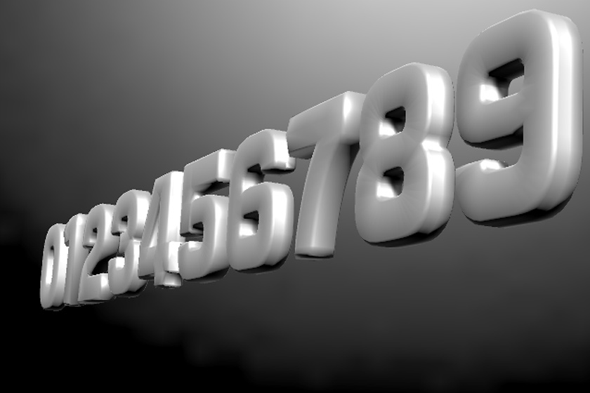 数字の3D素材(unity)