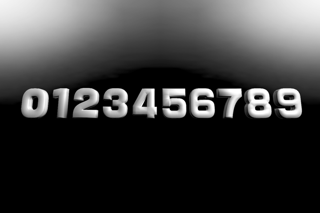 数字の3D素材(unity)