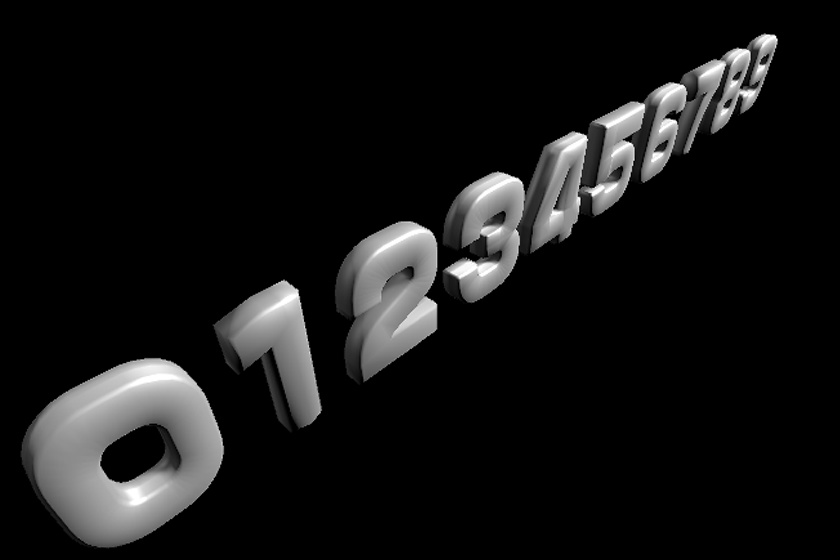 数字の3D素材(unity)