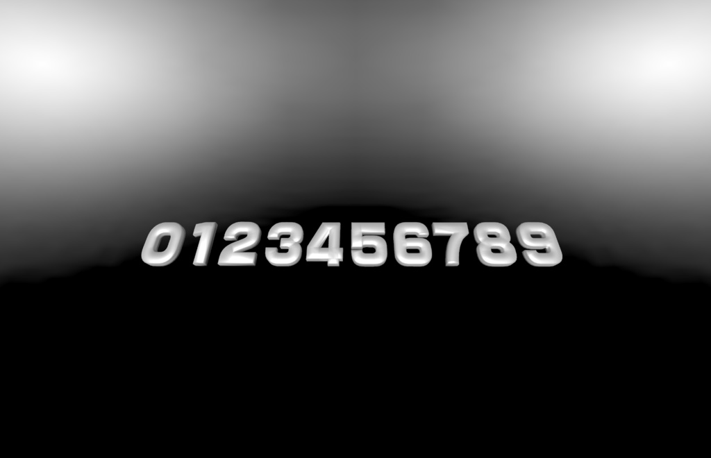数字の3D素材(unity)