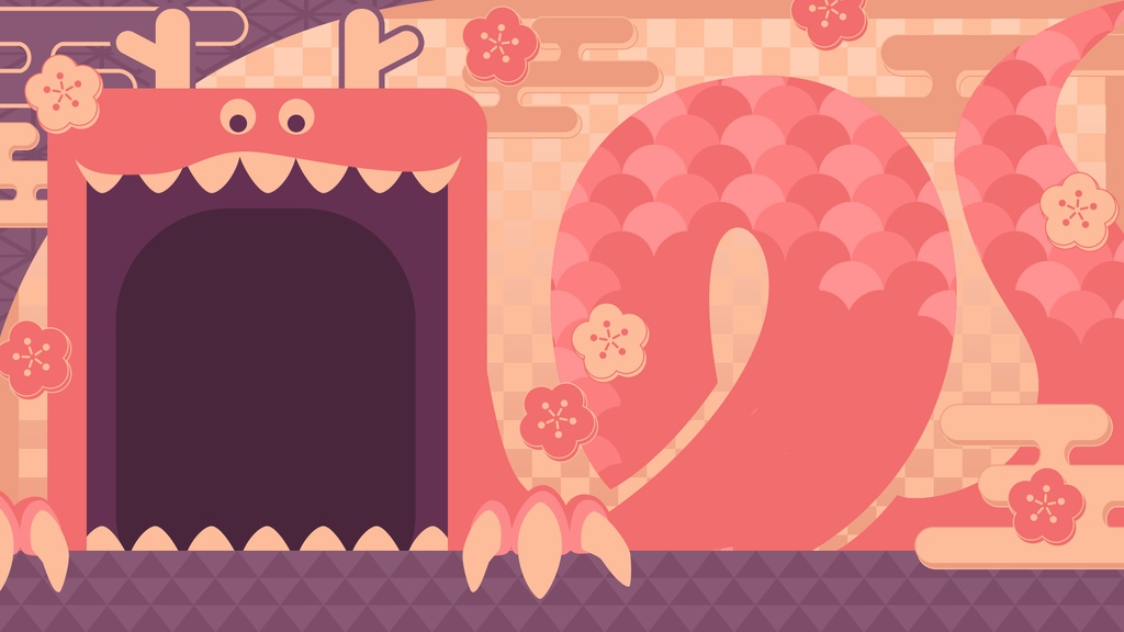 【VTuber向け】配信用デザイン素材・辰年2024【フリー配布】※利用規約あり