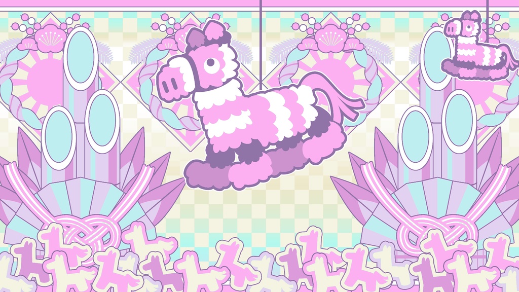 【VTuber向け】配信用デザイン素材・午年2026【フリー配布】※利用規約あり