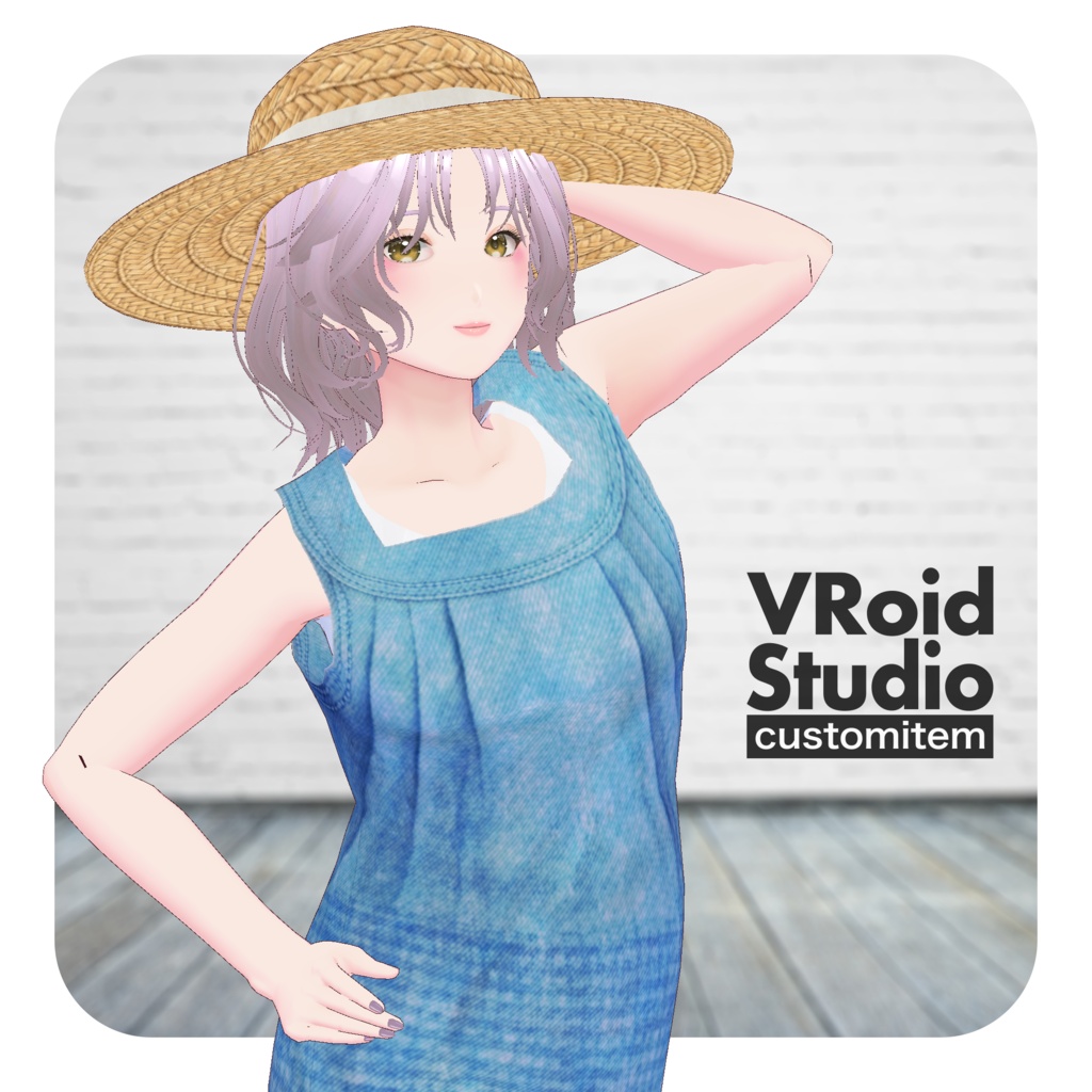 【ナチュラル涼やか夏コーデ】デニム風ノースリーブワンピ＆リネンワイドパンツセット