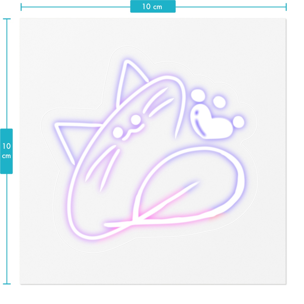 手書き💟詩乃のサインステッカー🐈