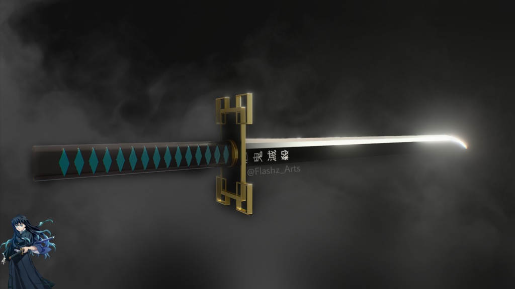 Muichiro Tokito 3D Sword - Demon Slayer Katana Replica