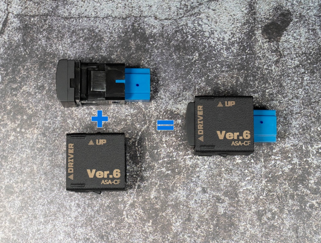 TOYOTA新型クラウン/80ハリアー向けスペアホール->タイプDスイッチアダプター