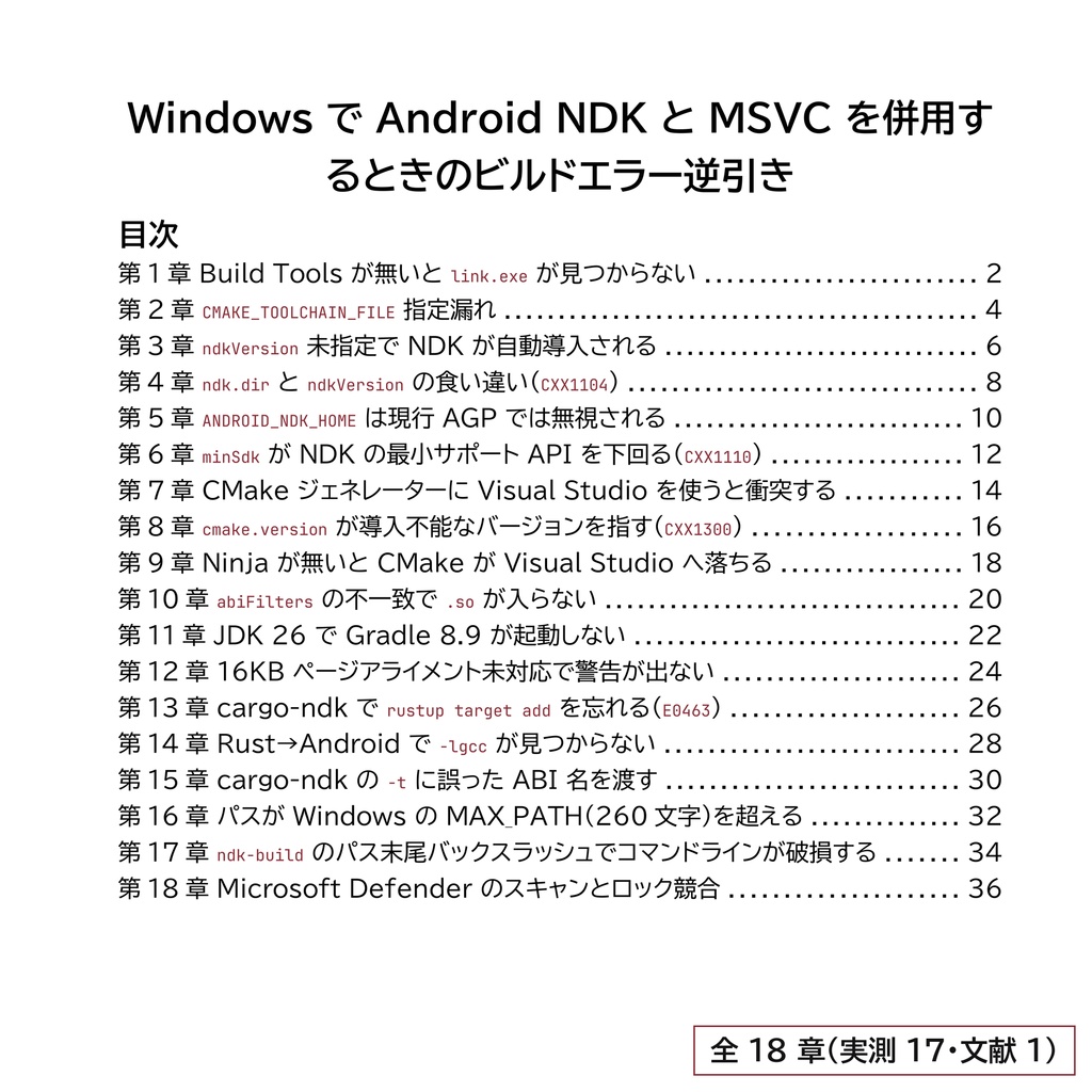 Windows で Android NDK と MSVC を併用するときのビルドエラー逆引き