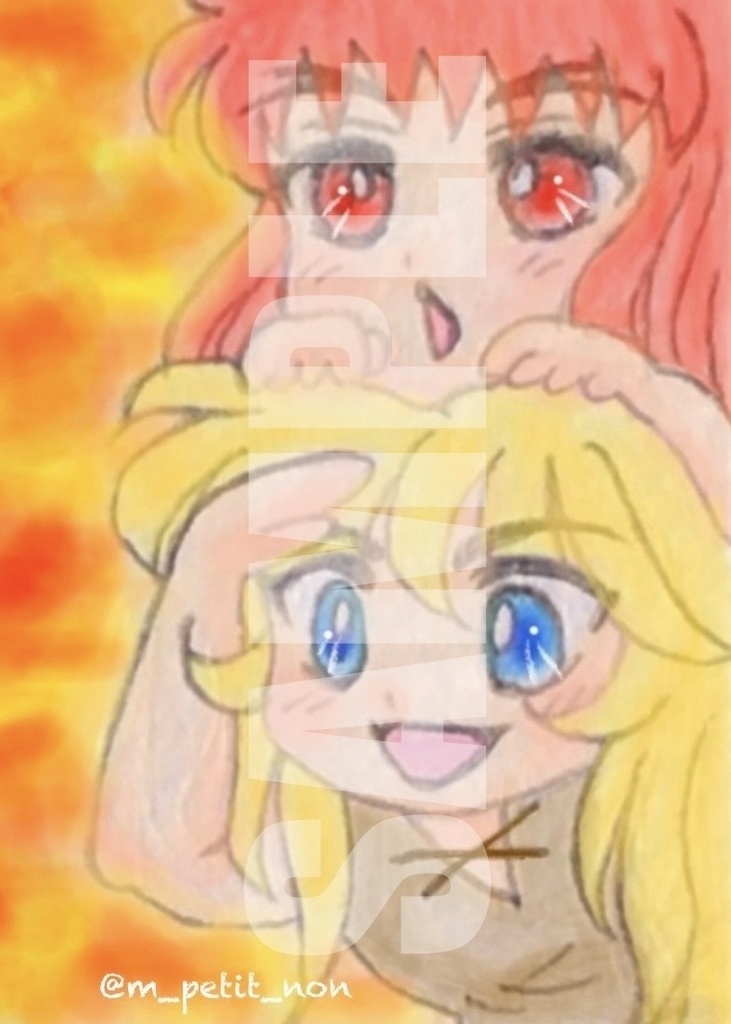 ポストカード④ ミロ＆カミュ(紅葉)