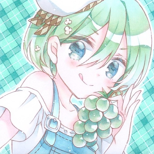 ②マスカット　額入りミニ原画（65mm×65mm）
