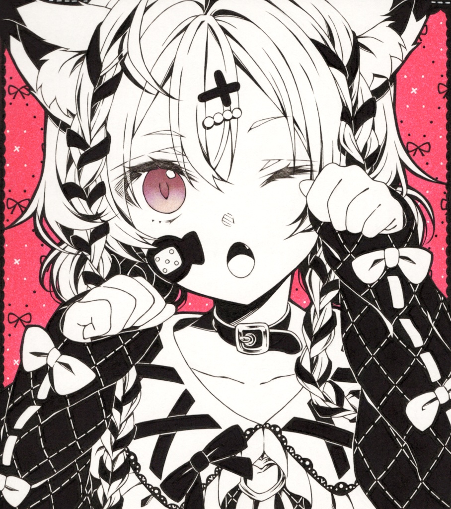 135mm×120mmミニ色紙 [地雷系女子]