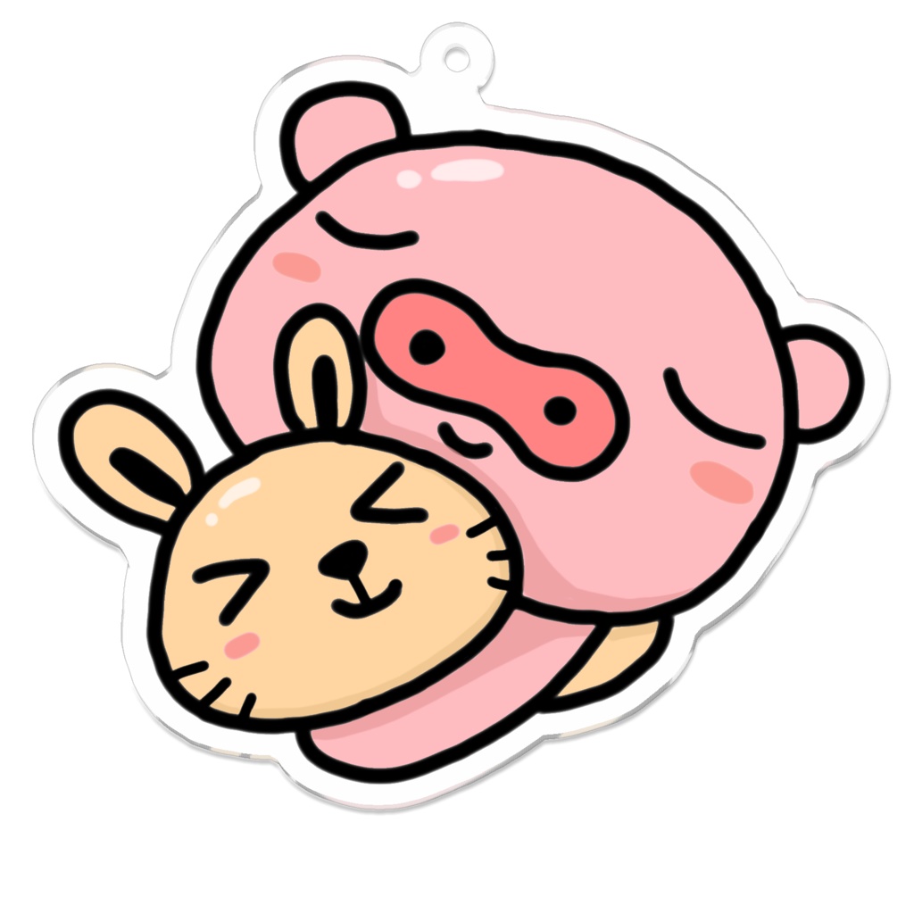アクリルキーホルダー - クマ豚