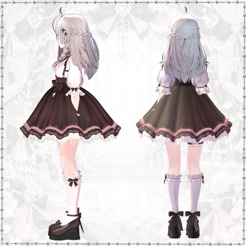 【しなの対応】Noir Ribbon Outfit|3D衣装