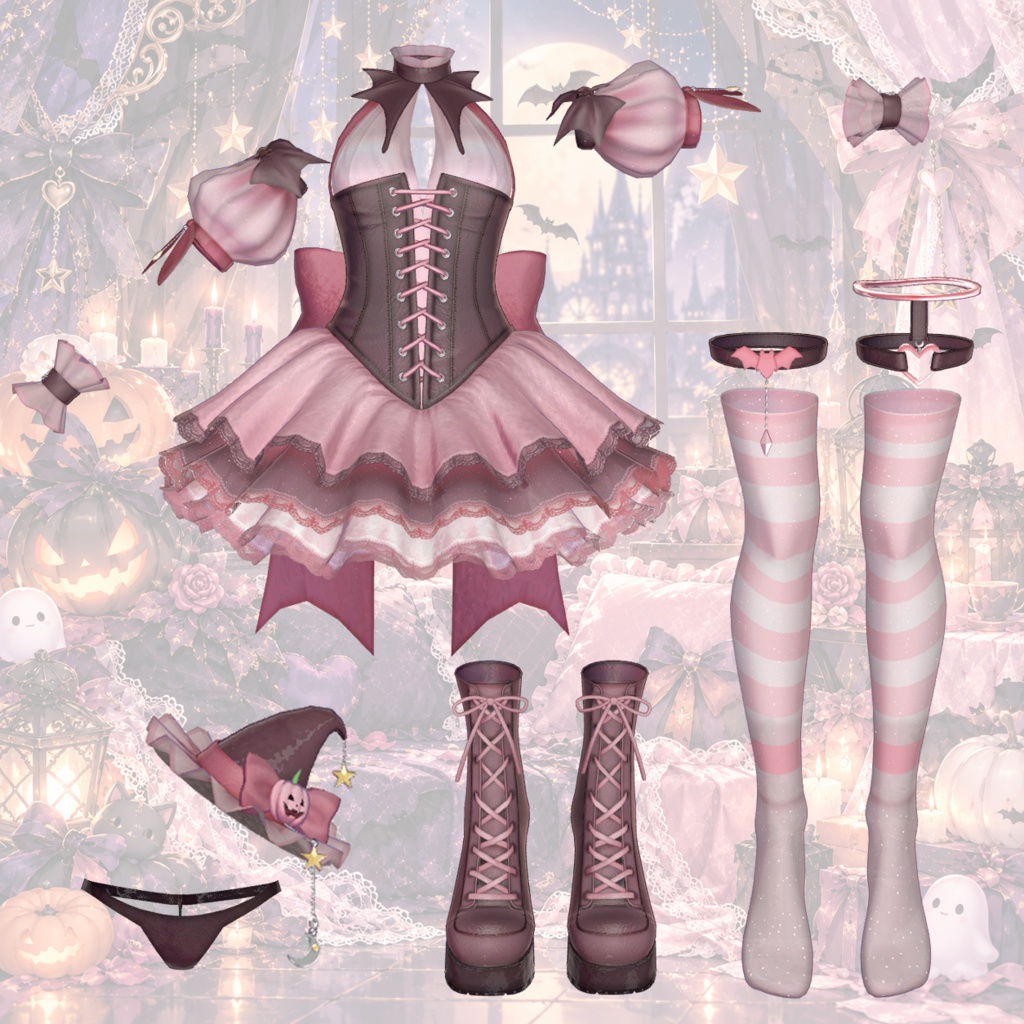 【しなの対応】Halloween Witch Outfit|3D衣装
