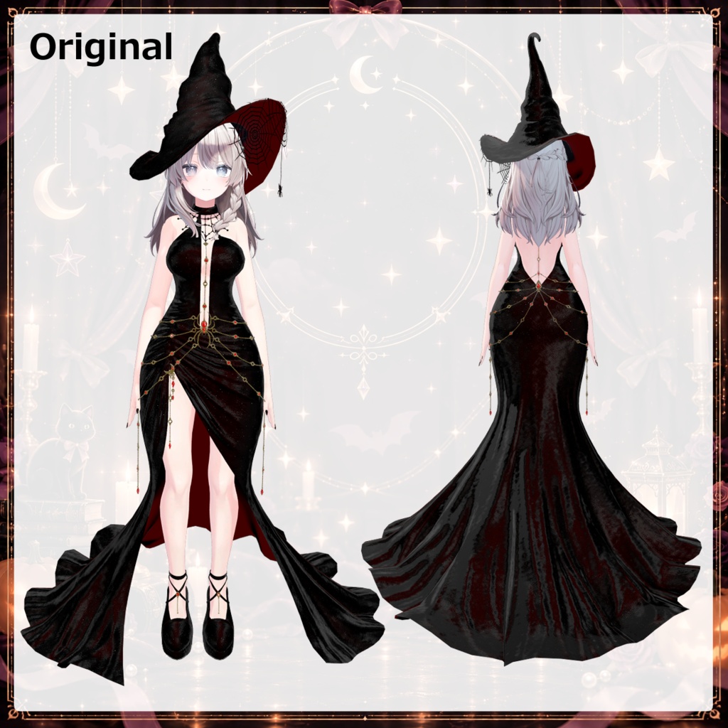 【しなの対応】Blood Moon Widow Outfit|3D衣装