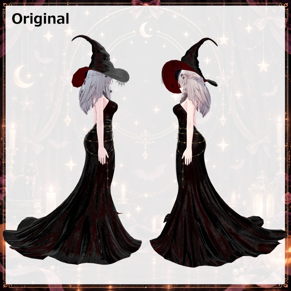【しなの対応】Blood Moon Widow Outfit|3D衣装