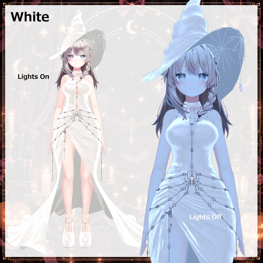 【しなの対応】Blood Moon Widow Outfit|3D衣装