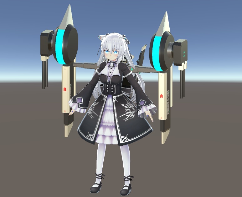 【VRC想定オリジナル3Dモデル】ますきゃっと用換装式バックパック兵装：ヴェスタ