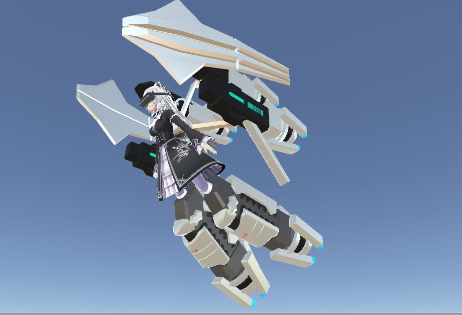 【VRC想定オリジナル3Dモデル】ますきゃっと飛行用装備『試作型イカロス』