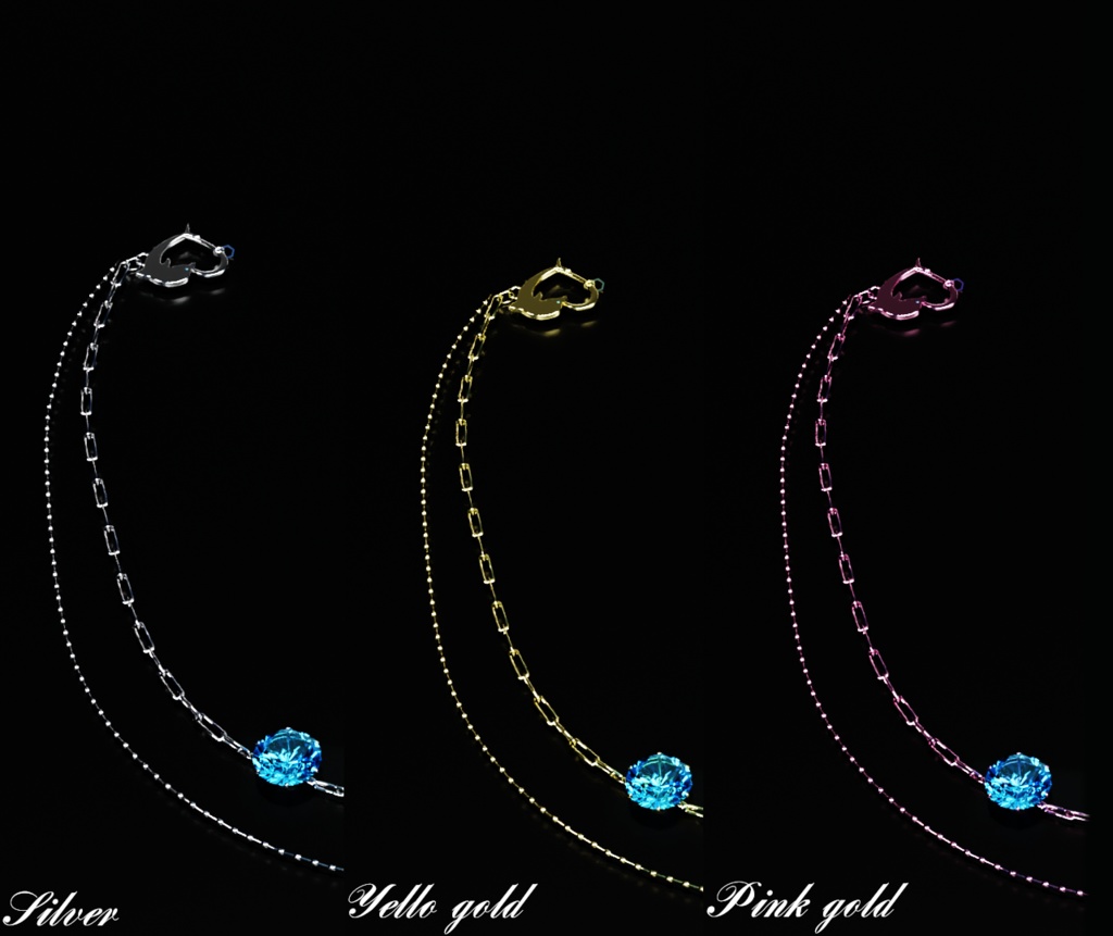 アクアドルフィン/ブレスレット【VRC向けオリジナル3Dアクセサリー】