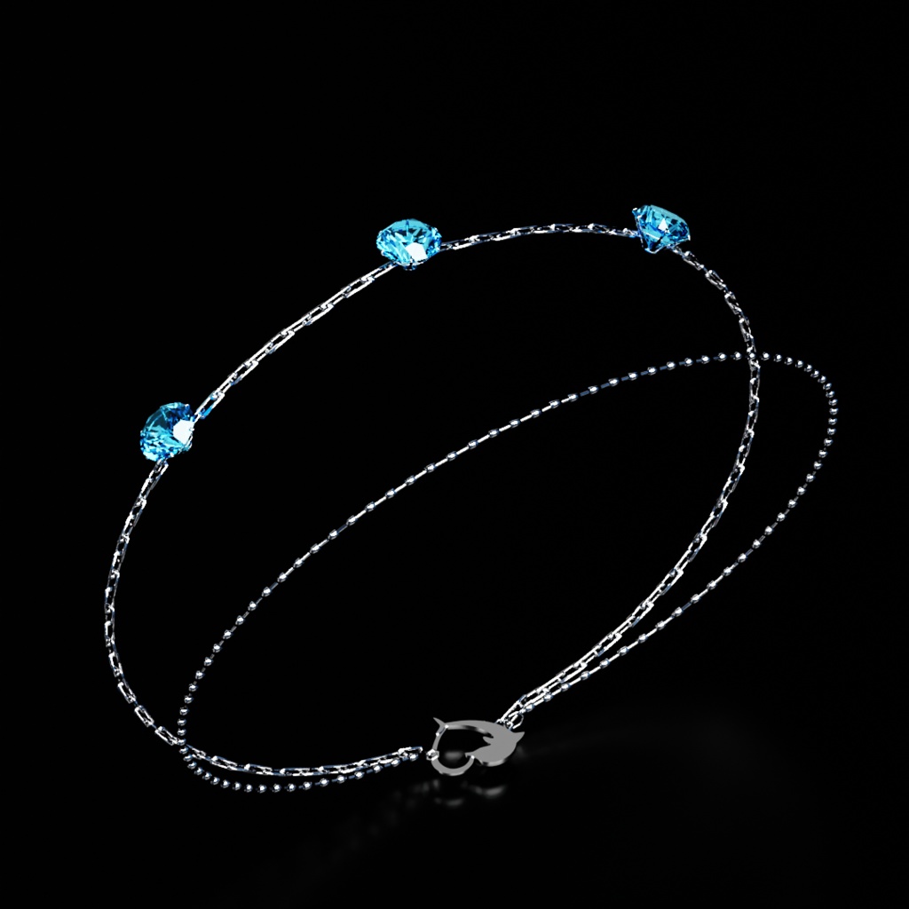 アクアドルフィン/ブレスレット【VRC向けオリジナル3Dアクセサリー】