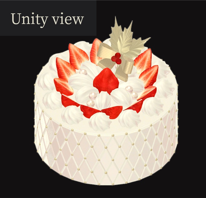 Christmas cake【VRChat想定オリジナル3Dモデル】