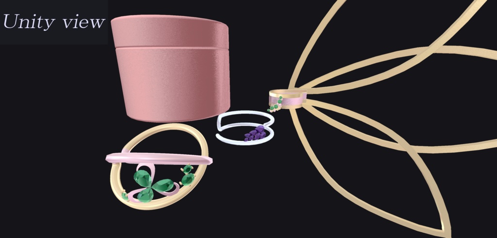 イヤーカフ「Lupinus」【VRChat想定オリジナル3Dモデル】