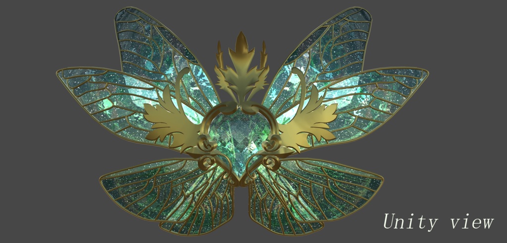 劇場蝶【VRChat想定オリジナル3Dアクセサリー】