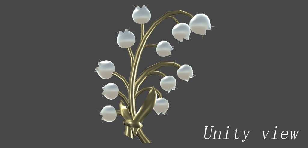 君影草【VRChat想定オリジナル3Dアクセサリー】