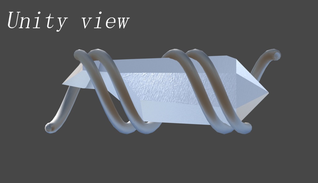 螺旋の水晶【VRChat想定オリジナル3Dアクセサリー】