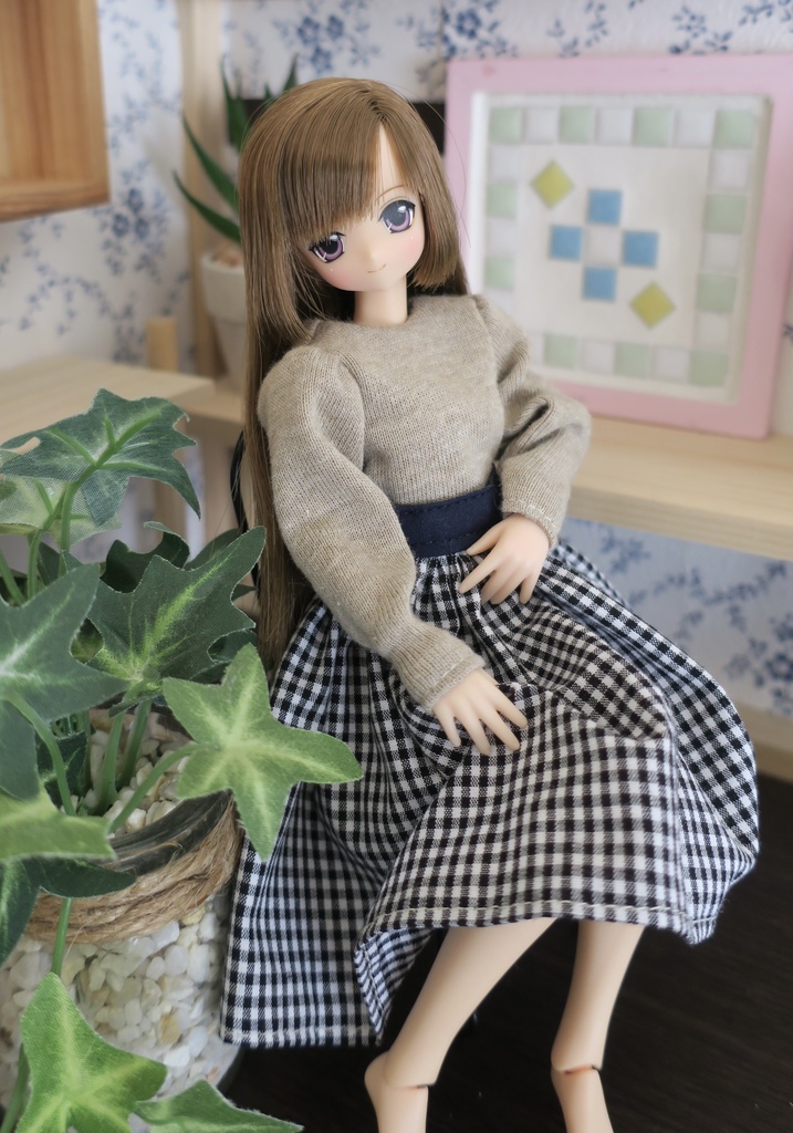 １／６用 チェック柄スカート
