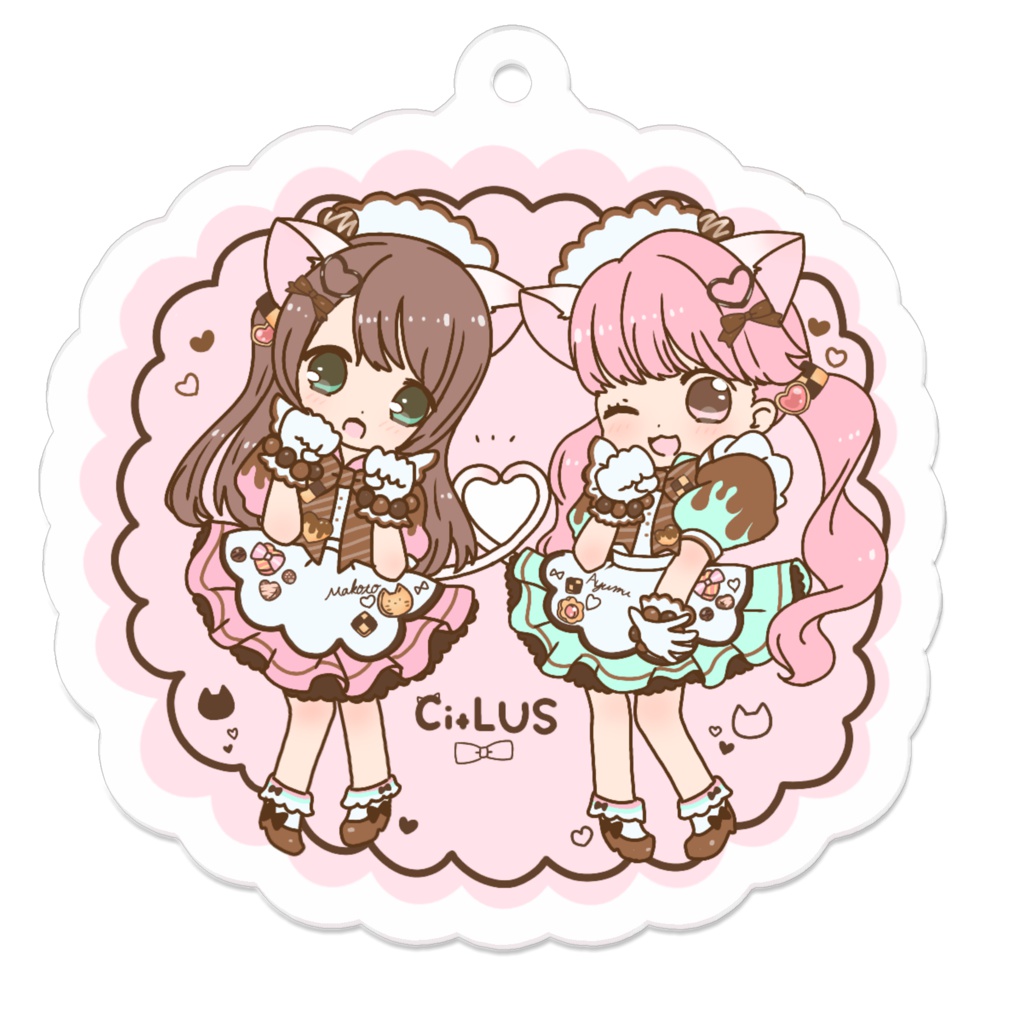 ナナシス Ci Lus猫耳メイドアクリルキーホルダー テバノテ Booth