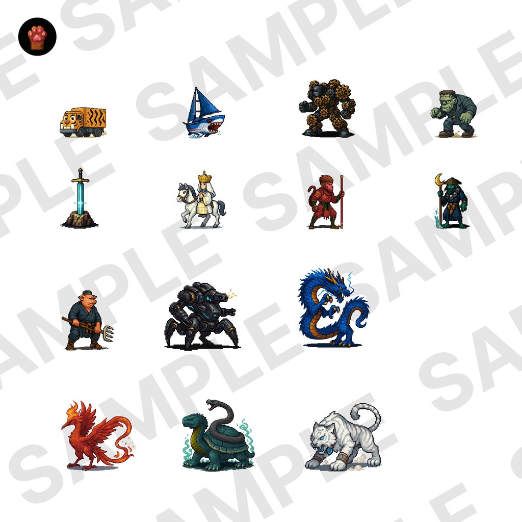 CP09-D31|神話・機械30体(透過PNG/商用OK) / Myth & Machines x30 (PNG)