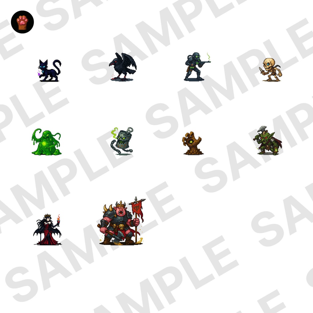 FR-03|無料お試し FR-03|ドット絵10点(透過PNG) FR-03 | Free Sample Pack (10 PNG, )