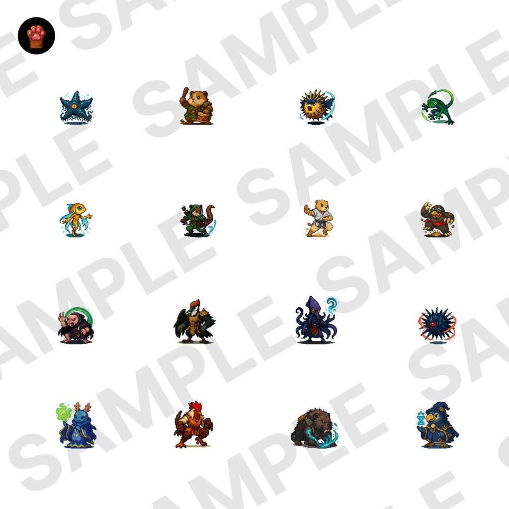 CP12-B61|動物:ペット&野生30体(透過PNG/商用OK) / Animals Pack x30 (PNG)