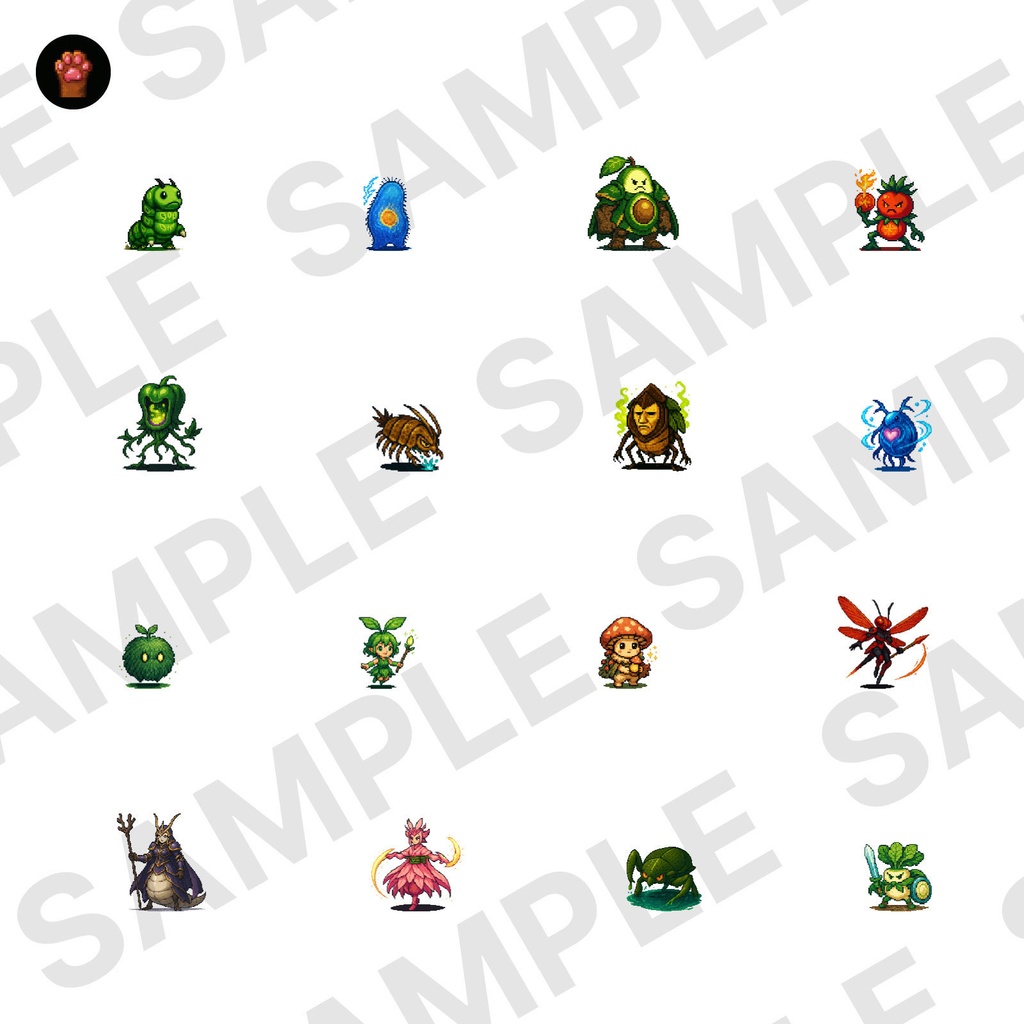 CP13-C61|昆虫・自然30体(透過PNG/商用OK) / Insects & Nature x30 (PNG)