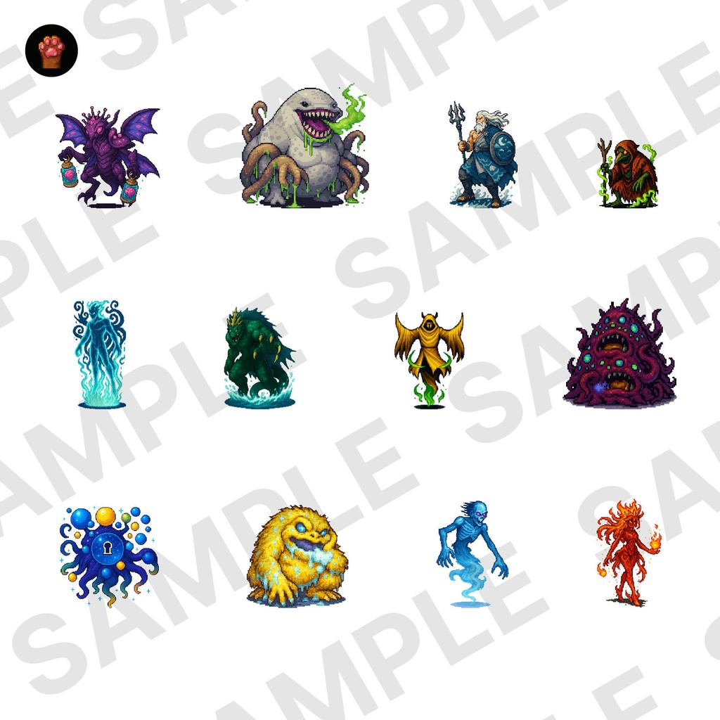 CP14-D61|神話・機械30体(透過PNG/商用OK) / Myth & Machines x30 (PNG)