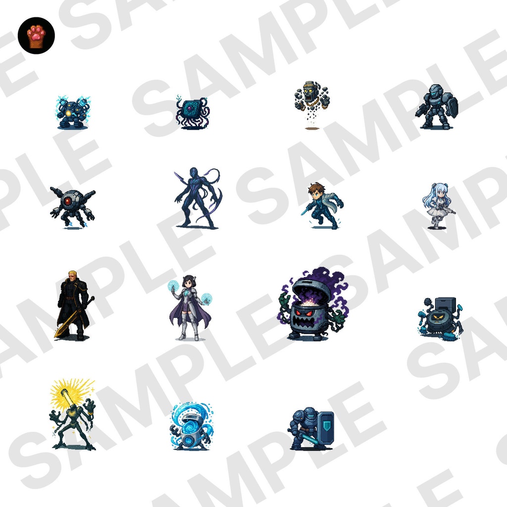 CP14-D61|神話・機械30体(透過PNG/商用OK) / Myth & Machines x30 (PNG)