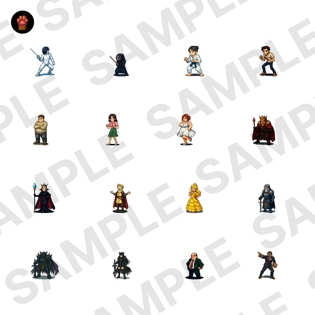 CP15-E61|人物・罠30点(透過PNG/商用OK) / Characters & Traps x30 (PNG)