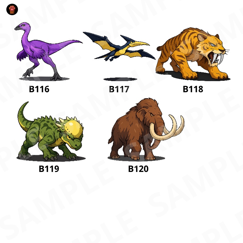 CP17-B91|動物:ペット&野生30体(透過PNG/商用OK) / Animals Pack x30 (PNG)