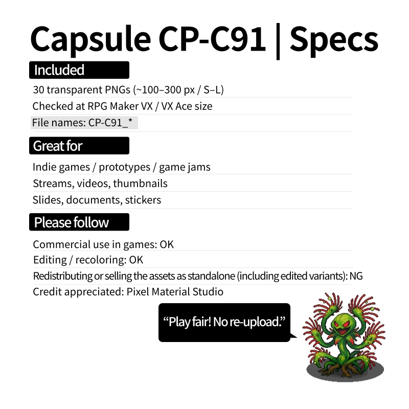 CP18-C91|昆虫・自然30体(透過PNG/商用OK) / Insects & Nature x30 (PNG)