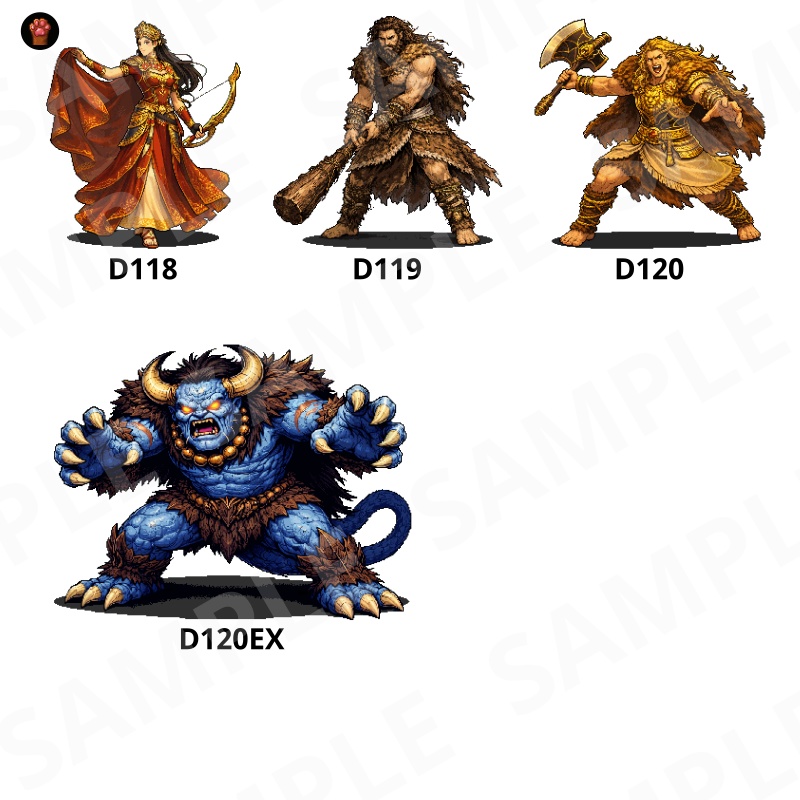 CP19-D91|神話・機械30体(透過PNG/商用OK) / Myth & Machines x30 (PNG)