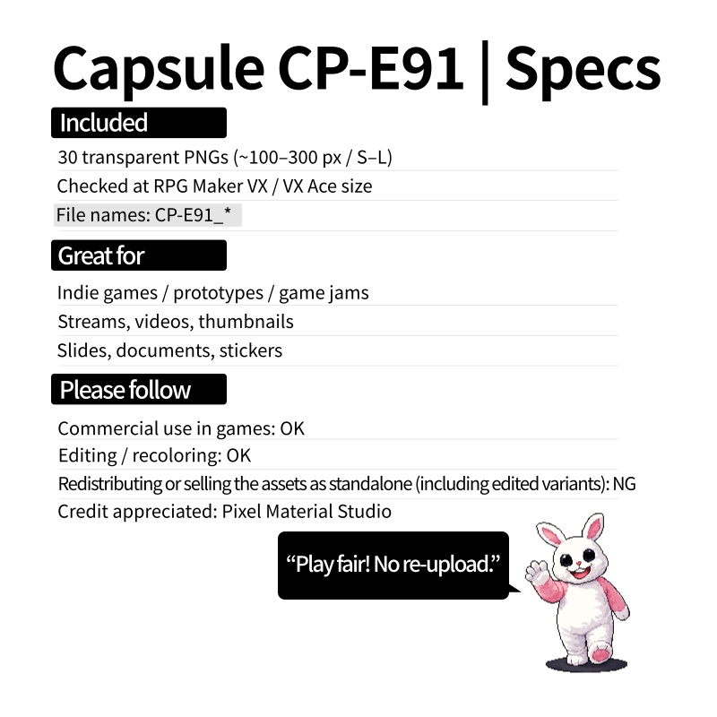 CP20-E91|人物・罠30点(透過PNG/商用OK) / Characters & Traps x30 (PNG)