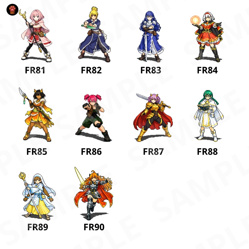 FR-09|無料お試し FR-09|ドット絵10点(透過PNG) FR-09 | Free Sample Pack (10 PNG, )