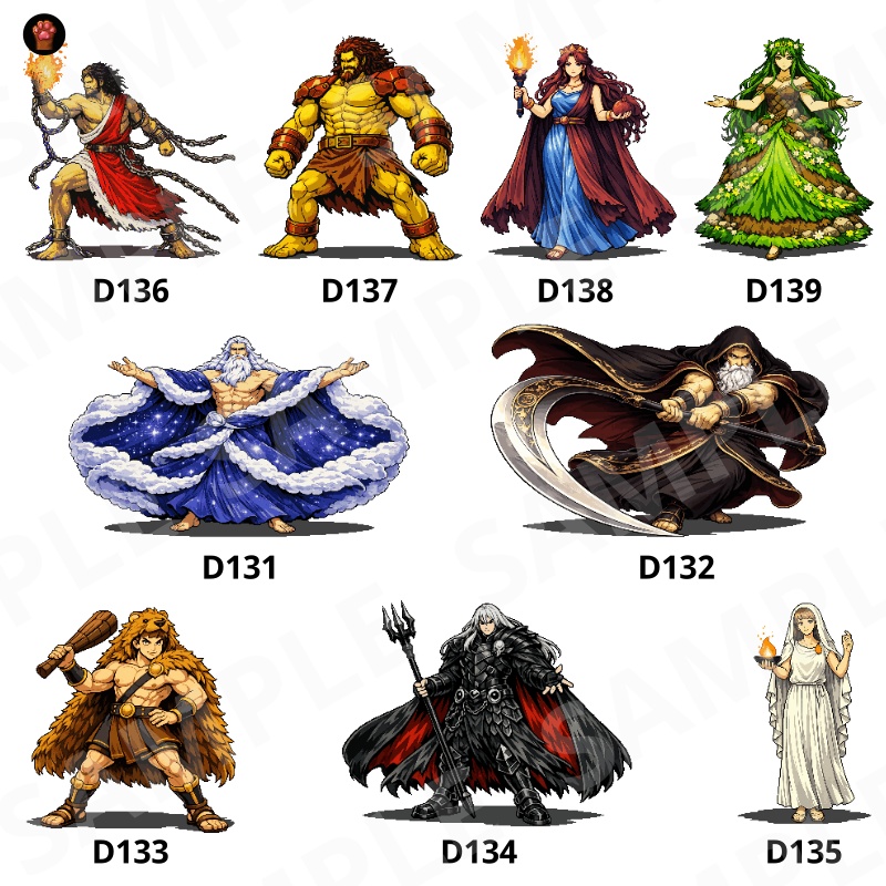 CP24-D121|神話・機械30体(透過PNG/商用OK) / Myth & Machines x30 (PNG)