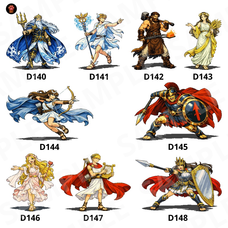 CP24-D121|神話・機械30体(透過PNG/商用OK) / Myth & Machines x30 (PNG)