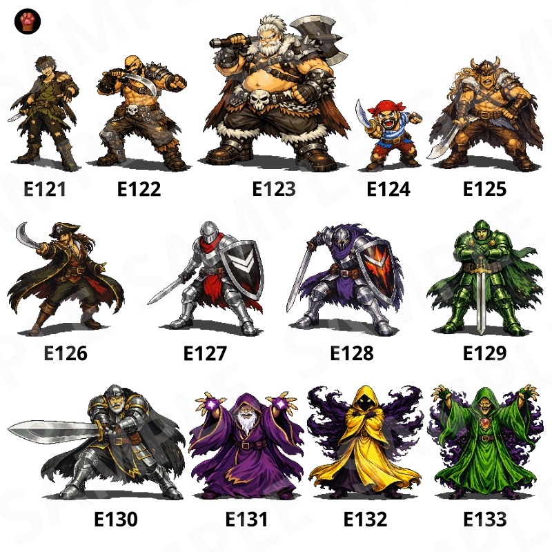 CP25-E121|人物・罠30点(透過PNG/商用OK) / Characters & Traps x30 (PNG)