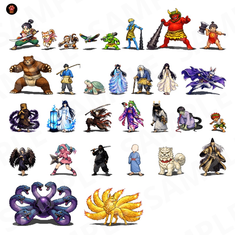 CP21〜CP25|まとめ買いセット|ドット絵150点(透過PNG) CP21–CP25 | Bundle Pack | 150 Pixel Art Assets (PNG)