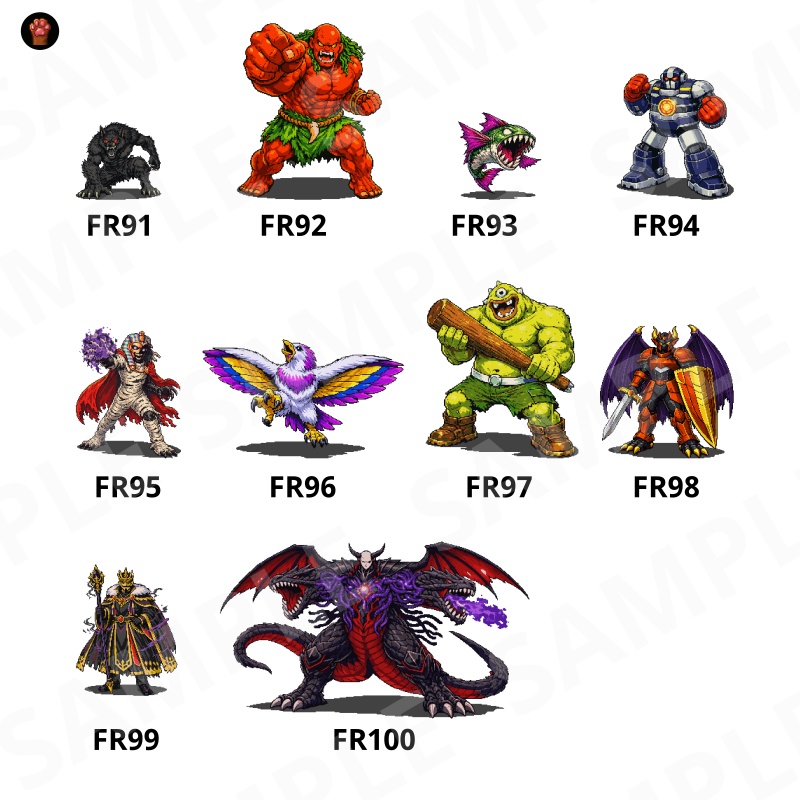 FR-10|無料お試し FR-10|ドット絵10点(透過PNG) FR-10 | Free Sample