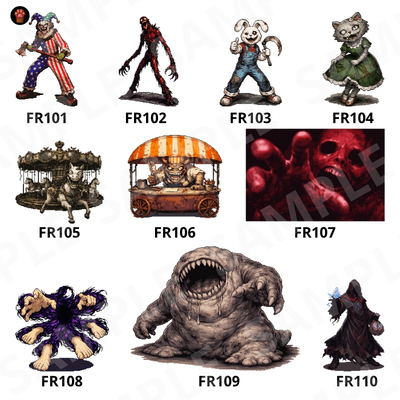 FR-11|無料お試し FR-11|ドット絵10点(透過PNG) FR-11 | Free Sample